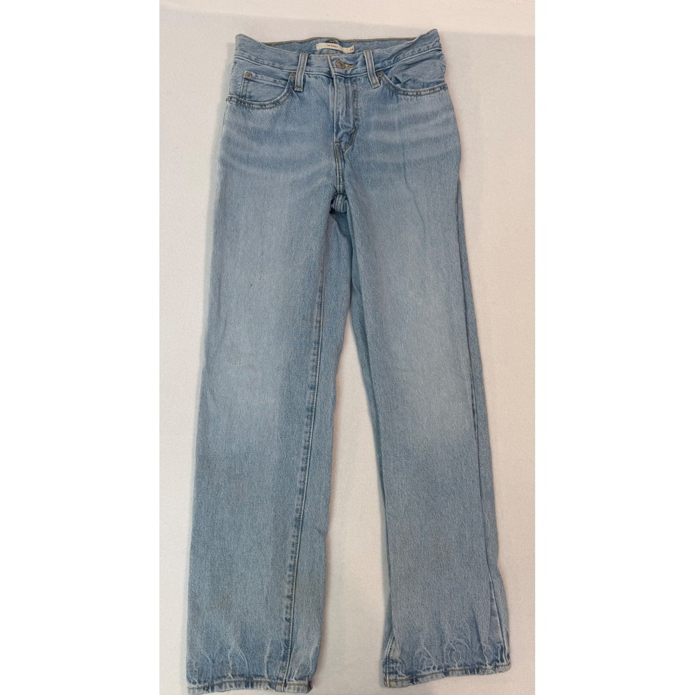 Levis 94 Baggy Jeans Light Wash High Rise Straight Leg Denim Size 24